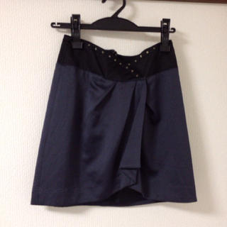 vigny♡光沢濃グレーミニスカート36(ミニスカート)