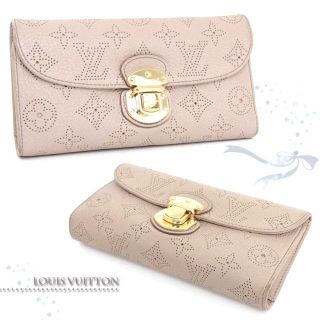 ルイヴィトン(LOUIS VUITTON)のルイヴィトン♡ポルトフォイユアメリア長財布◇モノグラムベージュピンクマヒナレザー(財布)