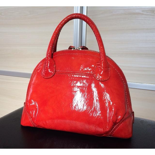 ❤︎美品❤︎ 銀座かねまつ エナメル パテント 赤 ハンドバッグ