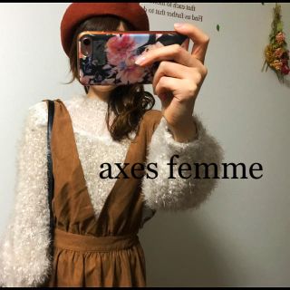 アクシーズファム(axes femme)の☆axes femme☆アクシーズファム  デコルテシースルーニットプルオーバー(ニット/セーター)