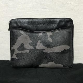 コーチ(COACH)のCOACH クラッチバッグ カモフラ 迷彩 コーチ coach レザー(セカンドバッグ/クラッチバッグ)