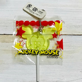 ミッキーマウス(ミッキーマウス)のミッキーマウス 棒付きキャンディー型 マスコット 新品 ミニチュア 食品サンプル(キャラクターグッズ)