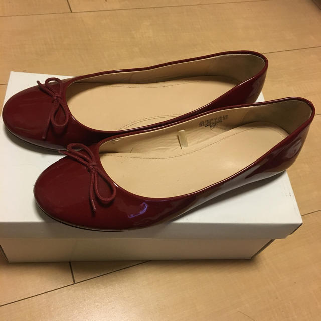 UNIQLO(ユニクロ)の赤❤︎バレエシューズ 24 レディースの靴/シューズ(バレエシューズ)の商品写真