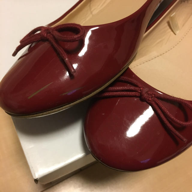 UNIQLO(ユニクロ)の赤❤︎バレエシューズ 24 レディースの靴/シューズ(バレエシューズ)の商品写真