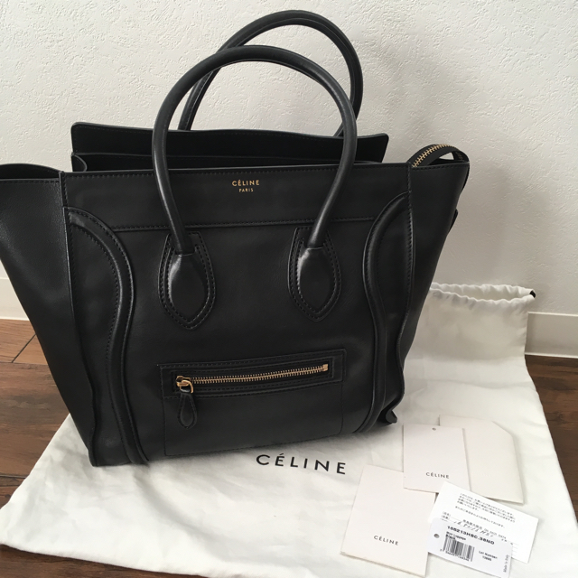 CELINE セリーヌ ラゲージ ミニショッパー  ブラックレディース