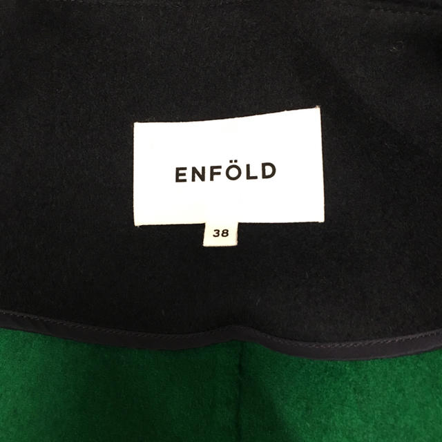 ENFOLD(エンフォルド)のかなやま様専用 新品 エンフォルド ノーカラーコート ネイビー 38 レディースのジャケット/アウター(ロングコート)の商品写真