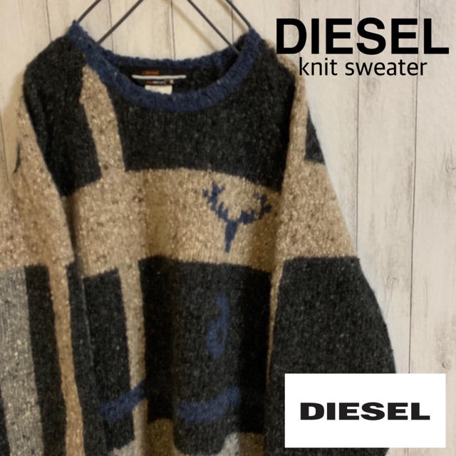 DIESEL(ディーゼル)の古着 DIESEL ディーゼルニット メンズのトップス(ニット/セーター)の商品写真