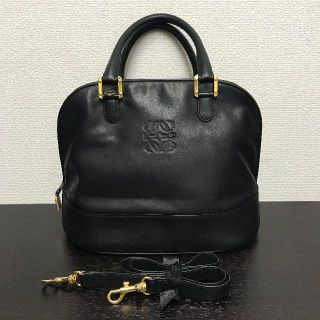 ロエベ(LOEWE)のロエベ　ハンドバッグ　黒　レザー　2way(ハンドバッグ)