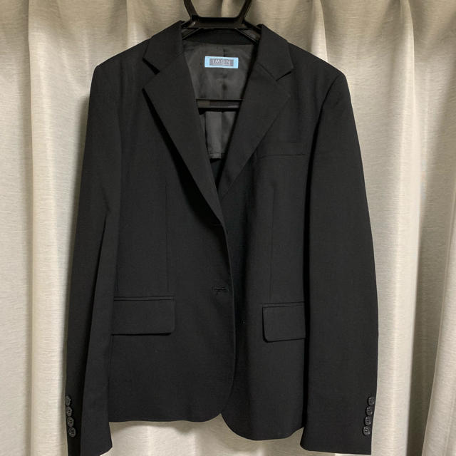 レディーススーツ ジャケット 黒 レディースのフォーマル/ドレス(スーツ)の商品写真