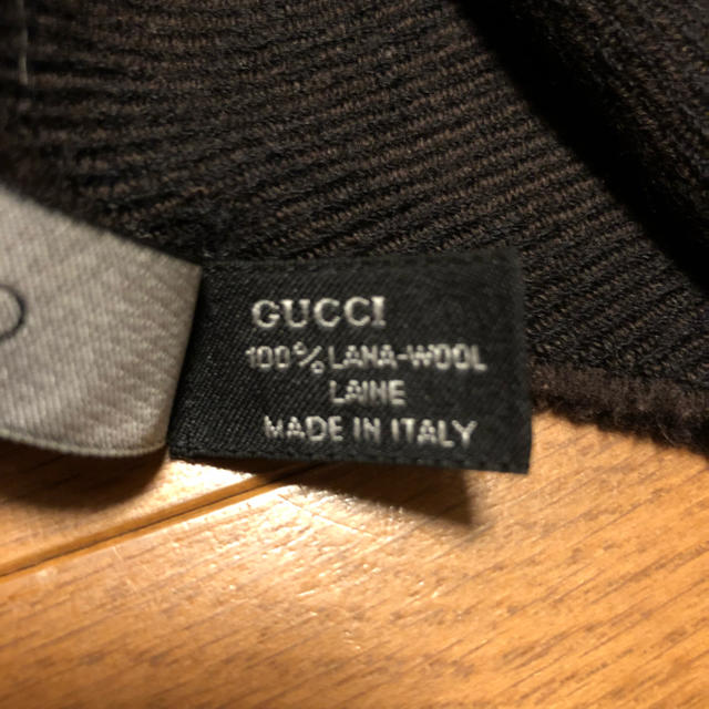 Gucci(グッチ)のGUCCIマフラー ダークブラウン 美品 メンズのファッション小物(マフラー)の商品写真