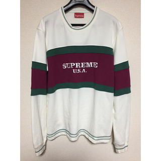 シュプリーム(Supreme)のSupreme Center Stripe Crewneck S Gucci (スウェット)