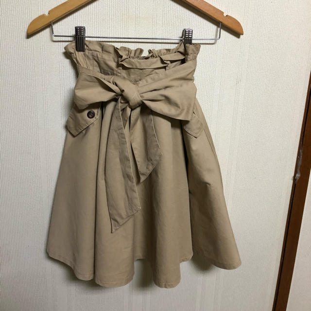 one after another NICE CLAUP(ワンアフターアナザーナイスクラップ)の前リボンフレアスカート レディースのスカート(ミニスカート)の商品写真