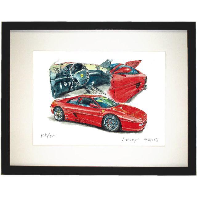 GC-1018 Ferrari F355限定版画直筆サイン額装●作家平右ヱ門版画