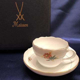 マイセン(MEISSEN)のユリル様専用マイセン 金彩 兼用カップ&ソーサー   フラワー ガーランド (食器)