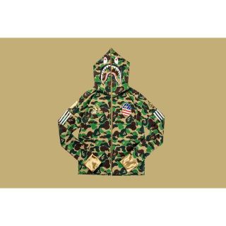 アベイシングエイプ(A BATHING APE)の【L】BAPE×adidas SHARK HOODIE BAPE® GREEN(パーカー)