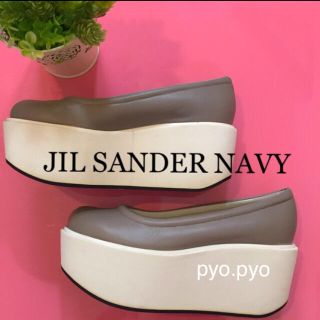 ジルサンダー(Jil Sander)のJIL SANDER NAVY ☆ウェッジソールシューズ(ローファー/革靴)