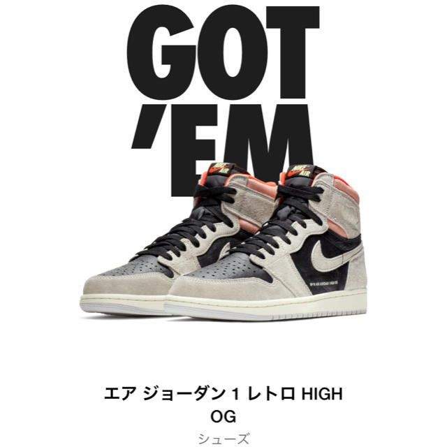 NIKE(ナイキ)のNIKE Air Jordan 1 natural grey 27 AJ1 メンズの靴/シューズ(スニーカー)の商品写真