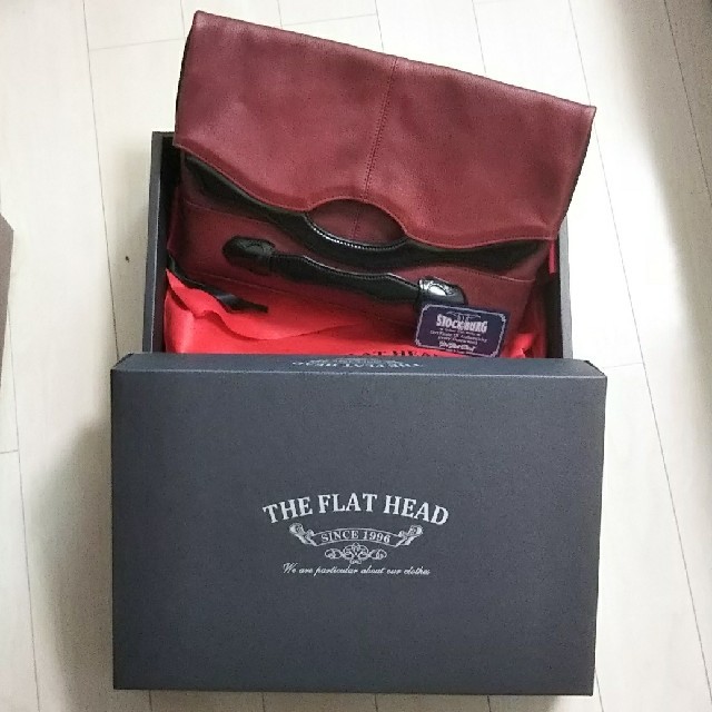 THE FLAT HEAD(フラットヘッド)の新品 フラットヘッド クラッチバッグ ワインレッド メンズのバッグ(その他)の商品写真