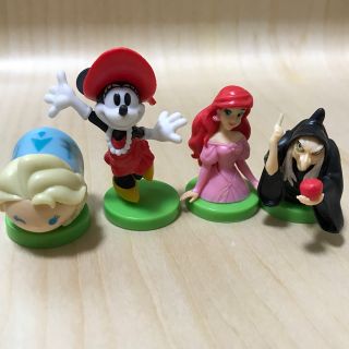 ディズニー(Disney)のりりな様専用チョコエッグ、ミニー、エルサ、アリエル、魔女4個セット売り(キャラクターグッズ)