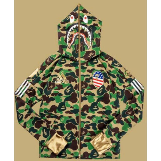 A BATHING APE(アベイシングエイプ)の本日発送可能 SHARK HOODIE adidas BAPE FOOTBALL メンズのトップス(パーカー)の商品写真