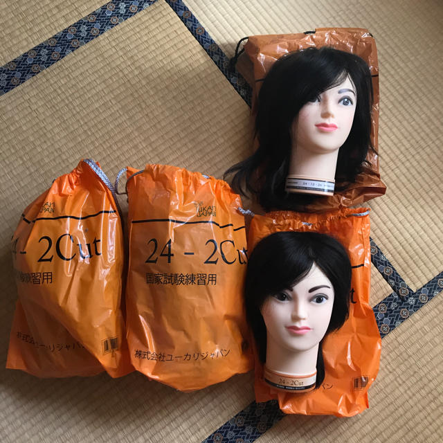 値下げ!美容師国家試験 カットウィッグ-