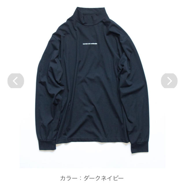 stein OVERSIZED MOCK-NECK LS ダークネイビーMメンズ