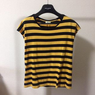 サンローラン(Saint Laurent)のヨネスケ様専用 SAINTLAURENTPARIS ボーダーノースリーブ(Tシャツ/カットソー(半袖/袖なし))