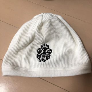 クロムハーツ(Chrome Hearts)のクロムハーツ フリーサイズ ホワイト 帽子 美品(ニット帽/ビーニー)