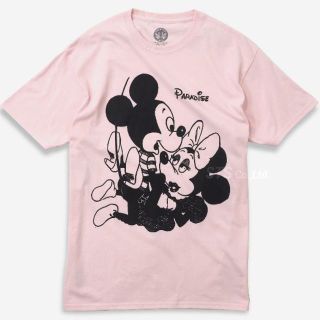 シュプリーム(Supreme)のM ピンク Paradis3 パラダイス ミッキー ミニーTシャツ(Tシャツ/カットソー(半袖/袖なし))