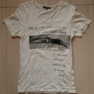 シェラック(SHELLAC)のシェラック カットソー Vネック 白(Tシャツ/カットソー(半袖/袖なし))