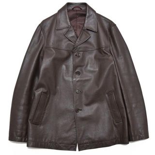 ポールスミス(Paul Smith)のPAUL SMITH ポールスミス 牛革 レザー カーコート 茶/ L(レザージャケット)