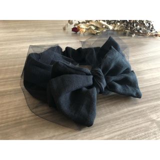 カシラ(CA4LA)のlinen blend 3WAYtulle hairband(ヘアバンド)