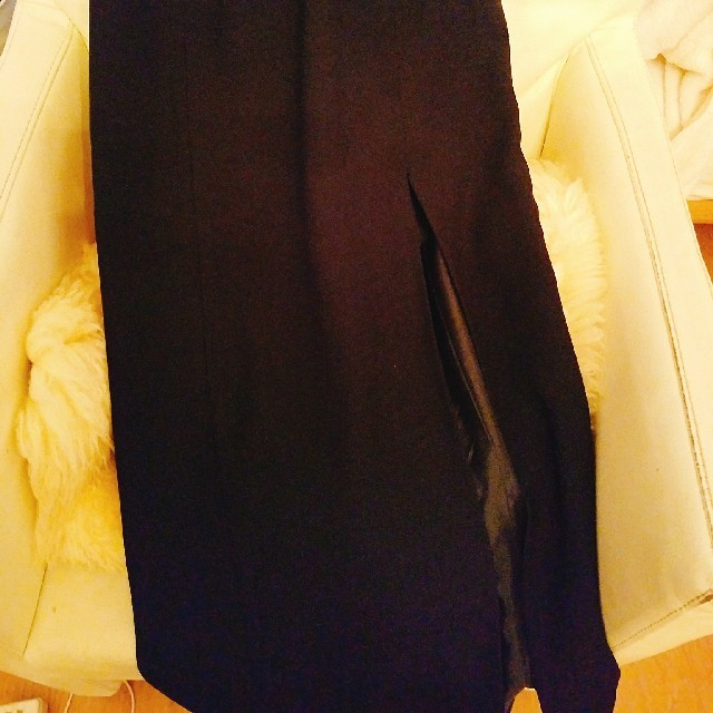 dazzy store(デイジーストア)のキラキラストーン付黒スリットロングドレスM～L レディースのフォーマル/ドレス(ロングドレス)の商品写真