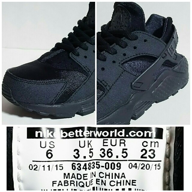 美品❗NIKE AIR HUARACHE、ナイキ エアハラチ ブラック 3