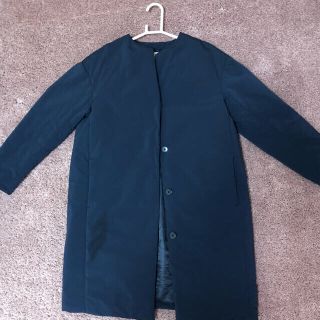 プラステ(PLST)のPLST クルーネックダウンコート／navy(ダウンコート)