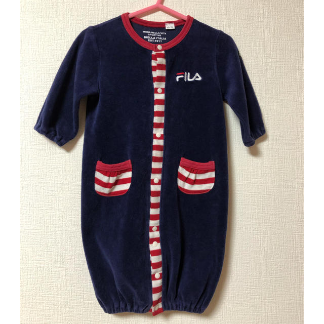 FILA(フィラ)のFILA ベビー 長袖カバーオール ベロア キッズ/ベビー/マタニティのベビー服(~85cm)(カバーオール)の商品写真