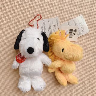 スヌーピー(SNOOPY)の★USJ★ ユニバ スヌーピーとウッドストック マスコット キーホルダー タグ付(キャラクターグッズ)