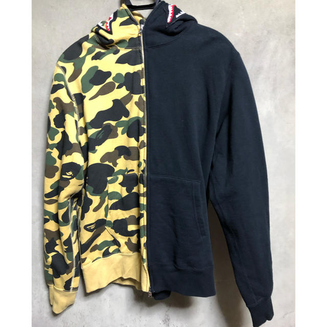 a bathing ape 1stカモ シャークパーカー セパレート - パーカー