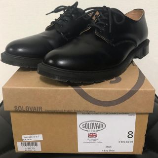 ドクターマーチン(Dr.Martens)の【美品】SOLOVAIR （ソロヴェアー ）プレーントゥ 4アイレットシューズ (ドレス/ビジネス)