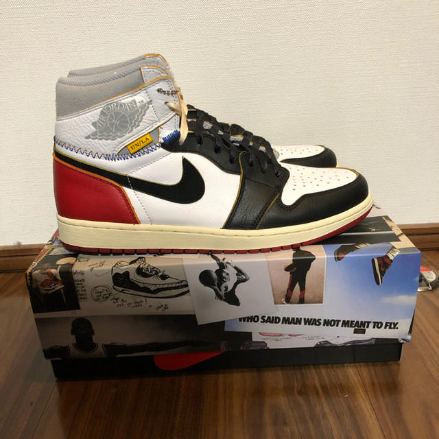 29.5cm Union Air Jordan 1 nike 赤黒 red