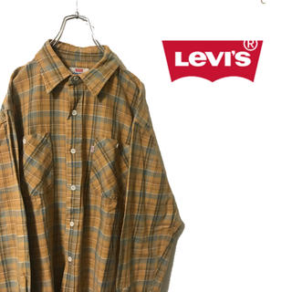 リーバイス(Levi's)の90's 古着 Levi's リーバイス チェックシャツ ネルシャツ マスタード(シャツ)