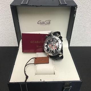 ガガミラノ(GaGa MILANO)のガガミラノ　腕時計　クロノグラフ　美品　ラバーベルト(腕時計(アナログ))