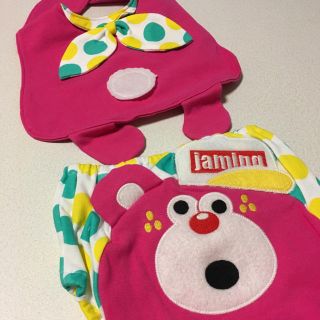 ジャム(JAM)の新品、未使用JAMスタイ、パンツセット¥2000円(ベビースタイ/よだれかけ)