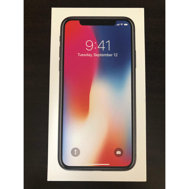 限定特価】 Apple iPhone X 64GB SIMフリー スペースグレイ 未使用 ♪ スマートフォン本体