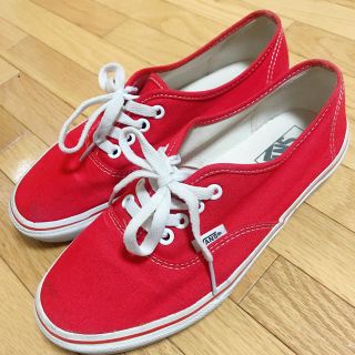 ヴァンズ(VANS)のvans red スニーカー 24センチ(スニーカー)