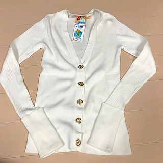 トリーバーチ(Tory Burch)の• トリーバーチ サイズXXS ホワイト カーディガン 美品(カーディガン)