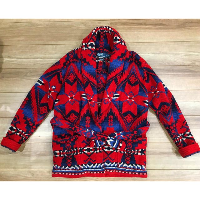 POLO RALPH LAUREN(ポロラルフローレン)の★激レア 新品 国内正規品 ラルフローレン ハンドニット ガウン セーター 登坂 メンズのトップス(ニット/セーター)の商品写真