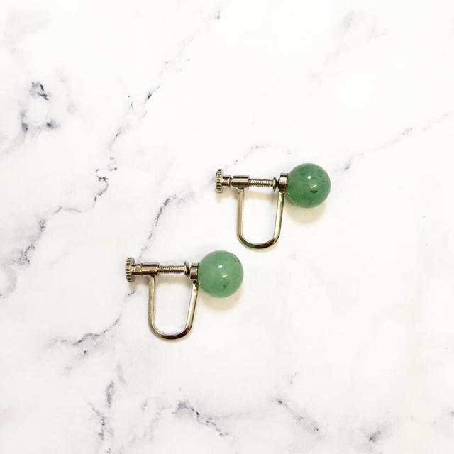 H.P.FRANCE(アッシュペーフランス)のVintage ＊ forest green pop earring レディースのアクセサリー(イヤリング)の商品写真