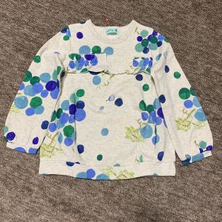 ハッカキッズ(hakka kids)の新品 ハッカキッズ ドットグレープ プリントコクーンチュニック(Tシャツ/カットソー)