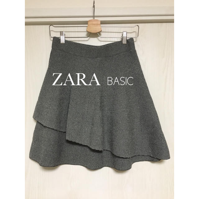 ZARA(ザラ)のZARA スカート 膝丈 フリル 秋冬 レディースのスカート(ひざ丈スカート)の商品写真